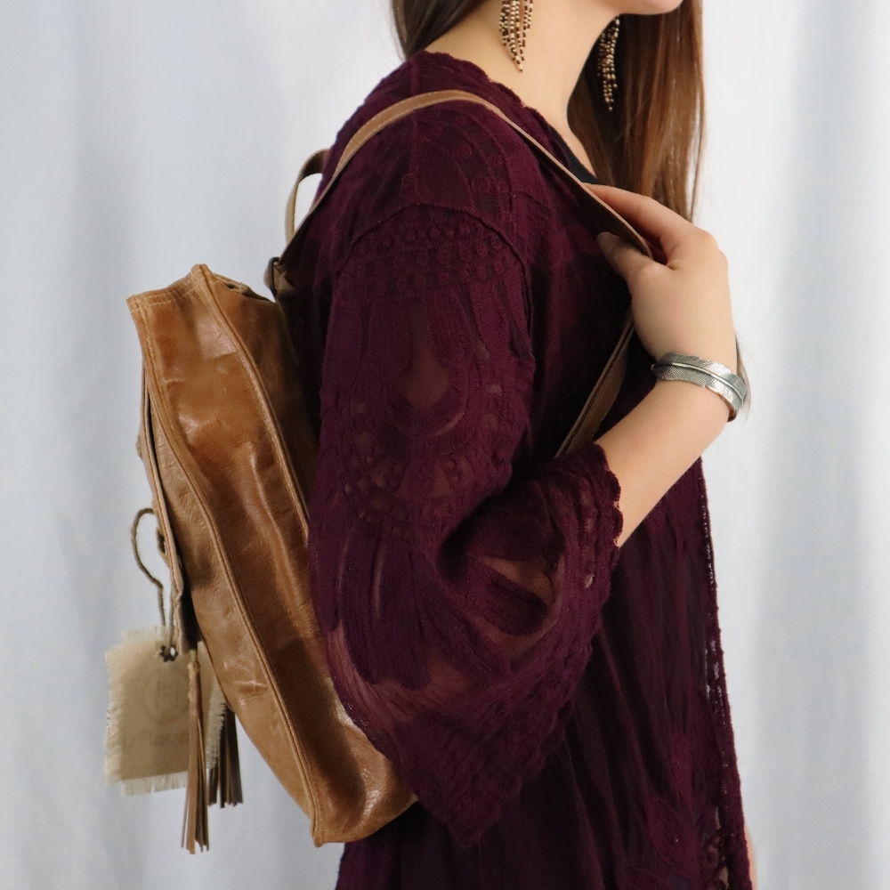 🎁Convertible Leather Tassel Corset Backpack bag Gift! - Picture 6 of 7